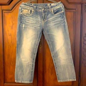 Miss Me Acid Wash Capris